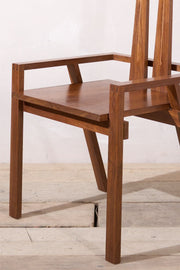 20th century solid walnut Constructivist chair - TallBoy Interiors