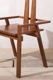 20th century solid walnut Constructivist chair - TallBoy Interiors