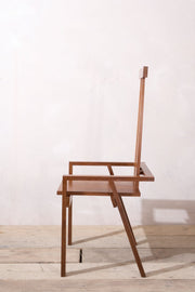 20th century solid walnut Constructivist chair - TallBoy Interiors