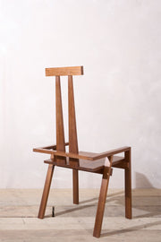 20th century solid walnut Constructivist chair - TallBoy Interiors