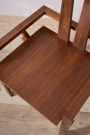 20th century solid walnut Constructivist chair - TallBoy Interiors