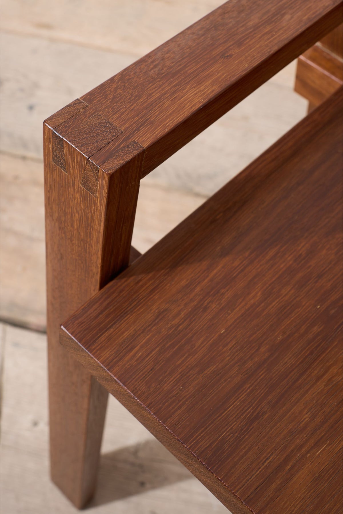 20th century solid walnut Constructivist chair - TallBoy Interiors