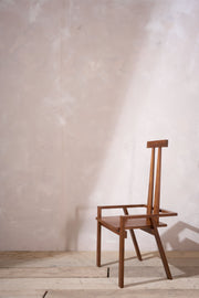 20th century solid walnut Constructivist chair - TallBoy Interiors