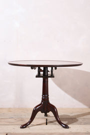 Solid mahogany Georgian bird cage tilt top table