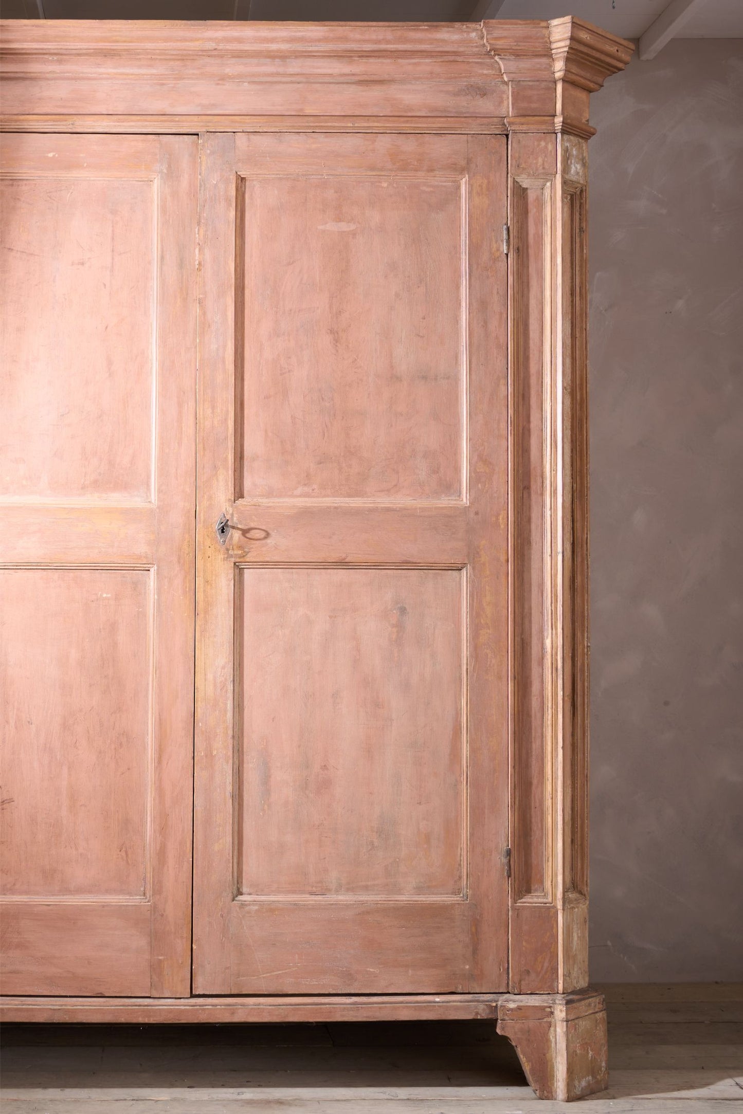 Monumental 17th Century painted Italian cupboard