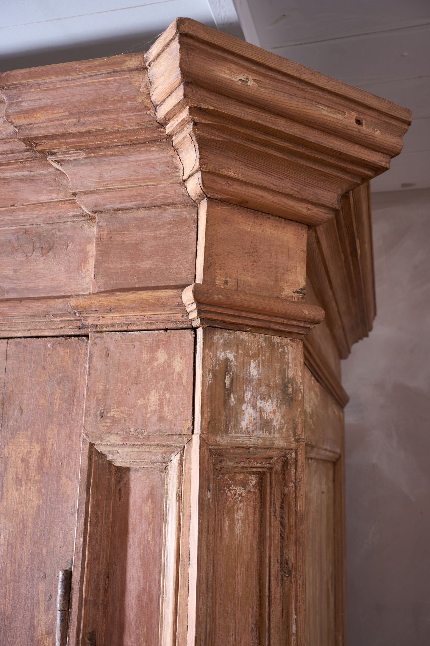 Monumental 17th Century painted Italian cupboard