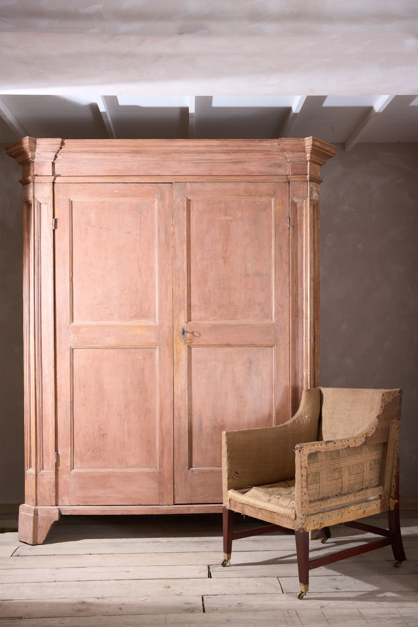 Monumental 17th Century painted Italian cupboard