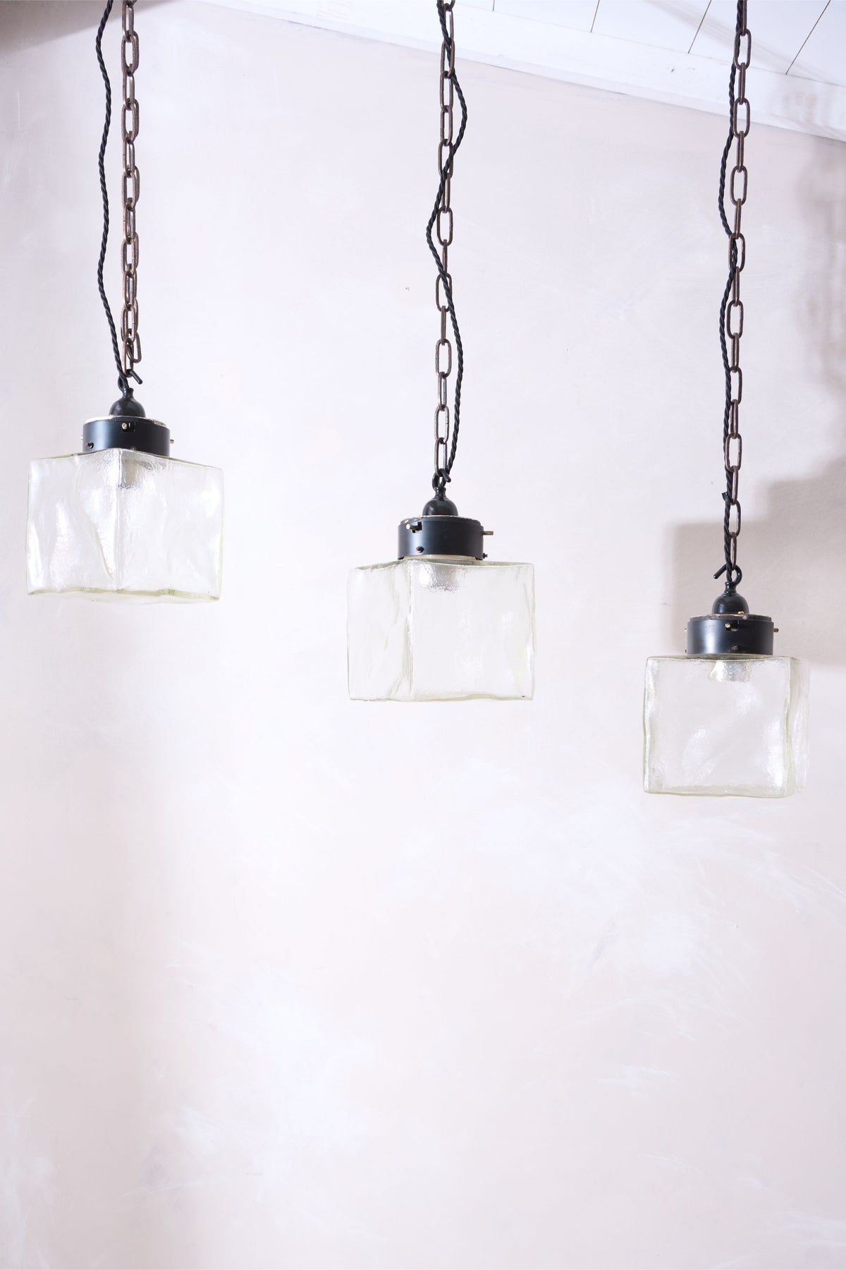 20th Century Ice cube pendant lights - 6 Available - TallBoy Interiors