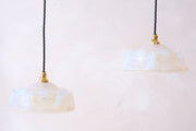 1930's Vaseline glass pendant lights - 1 available - TallBoy Interiors