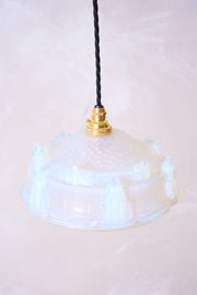 1930's Vaseline glass pendant lights - 1 available - TallBoy Interiors