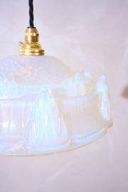 1930's Vaseline glass pendant lights - 1 available - TallBoy Interiors