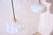 1930's Vaseline glass pendant lights - 1 available - TallBoy Interiors