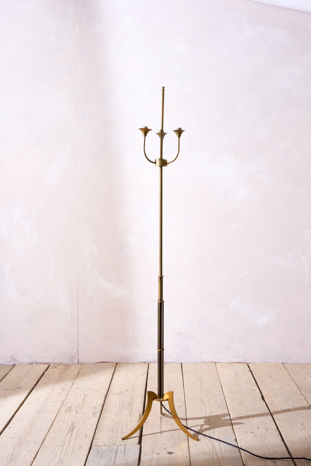 Mid century Brass atomic floor lamp - TallBoy Interiors