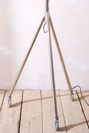 20th century Chrome and brass medical floor lamp - TallBoy Interiors