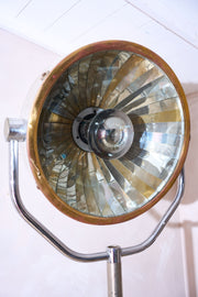 20th century Chrome and brass medical floor lamp - TallBoy Interiors