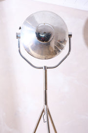 20th century Chrome and brass medical floor lamp - TallBoy Interiors