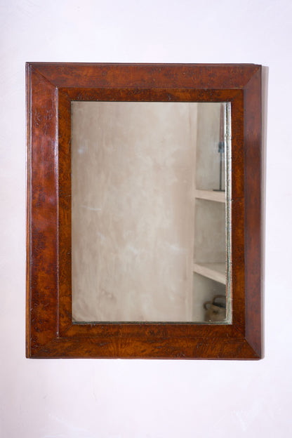 19th Century Burr Yew wall mirror
