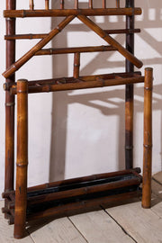c.1900 Bamboo chinoiserie hall stand with mirror - TallBoy Interiors