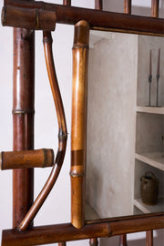 c.1900 Bamboo chinoiserie hall stand with mirror - TallBoy Interiors