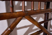 c.1900 Bamboo chinoiserie hall stand with mirror - TallBoy Interiors