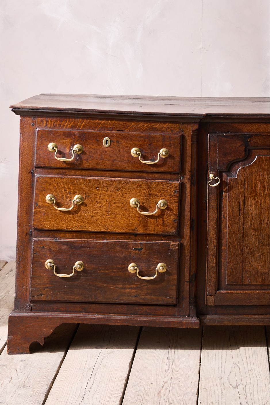 18th century solid Oak Georgian dresser base - TallBoy Interiors
