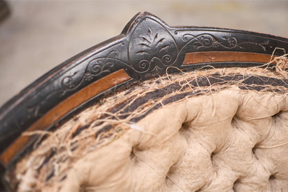 English Aesthetic movement nursing chair, possibly by Maple & Co - TallBoy Interiors