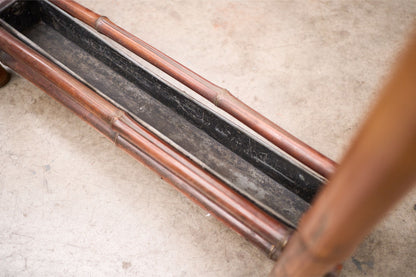 c.1900 Bamboo chinoiserie hall stand with mirror - TallBoy Interiors