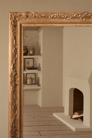 Very large 19th century Worn gilt mirror - TallBoy Interiors