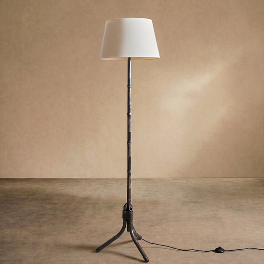 Bespoke Forged steel faux Bamboo floor lamp