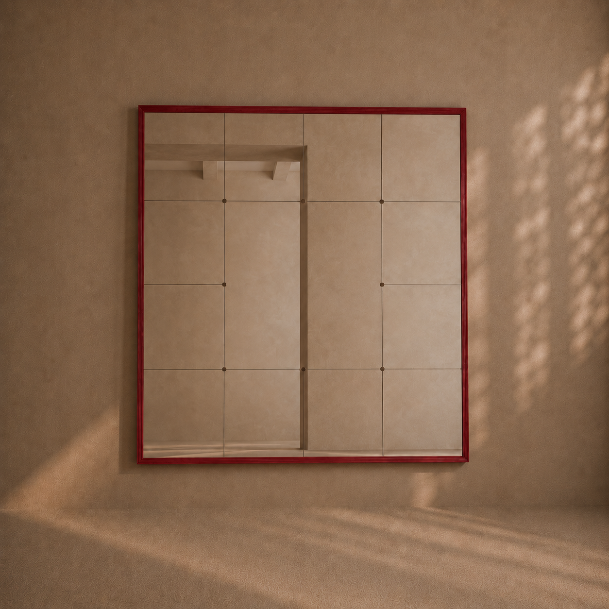 The 'Skar' reeded oak frame panelled wall mirror - TallBoy Interiors