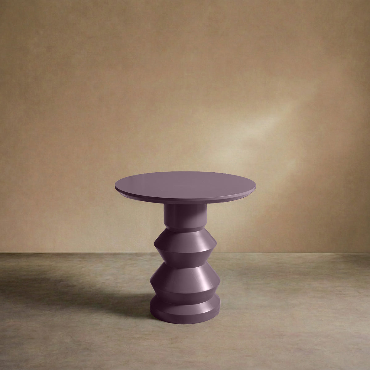 'Glen' turned wood lacquered side table - Heather - TallBoy Interiors
