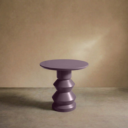 'Glen' turned wood lacquered side table - Heather - TallBoy Interiors