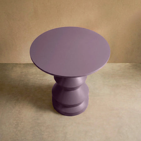 'Glen' turned wood and lacquered side table - Peat