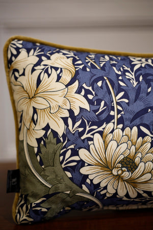 TallBoy Interiors lumber cushion- WM Blue flower - TallBoy Interiors