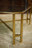 Mid century Brass and smoked glass coffee table - TallBoy Interiors