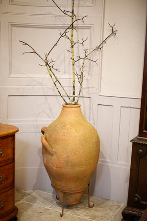 Tall double handled 19th century olive pot - TallBoy Interiors