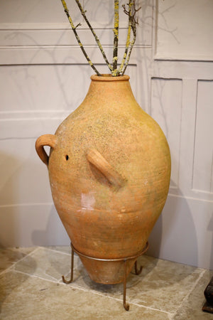 Tall double handled 19th century olive pot - TallBoy Interiors