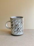 Matte white hand carved mug By Eren