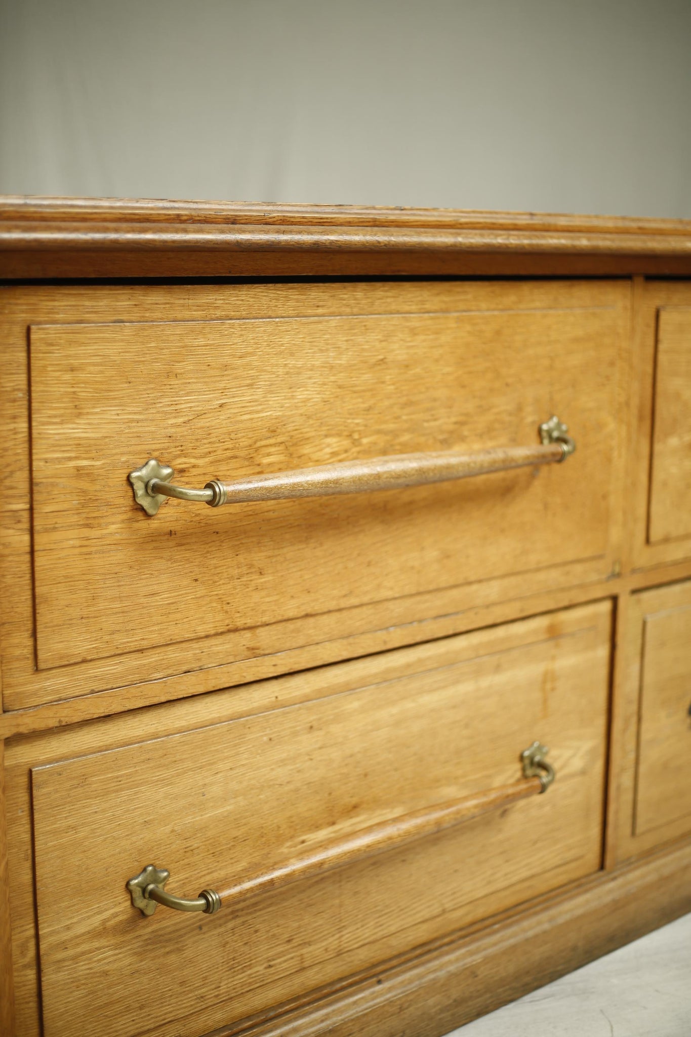 c.1920 set of Large oak Haberdashery drawers