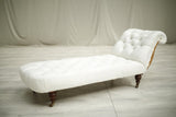 Antique Victorian country house buttoned chaise longue