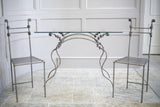 Mid 20th century burnished metal garden table and chairs - TallBoy Interiors