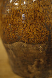 Early 20th century French nut oil jar- Brown glaze
