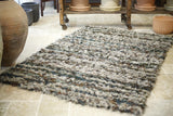 British made Selvedge tufted rug- XL Green