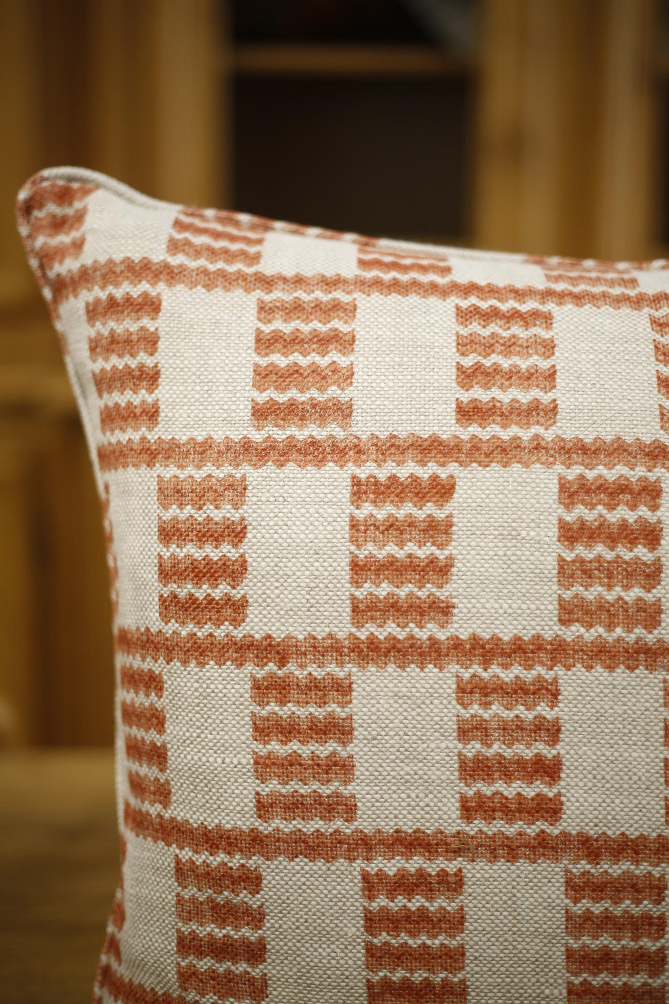 Fermoie orange print scatter cushion- 20inch