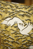 Gold stork patterned scatter cushions- 20 inch