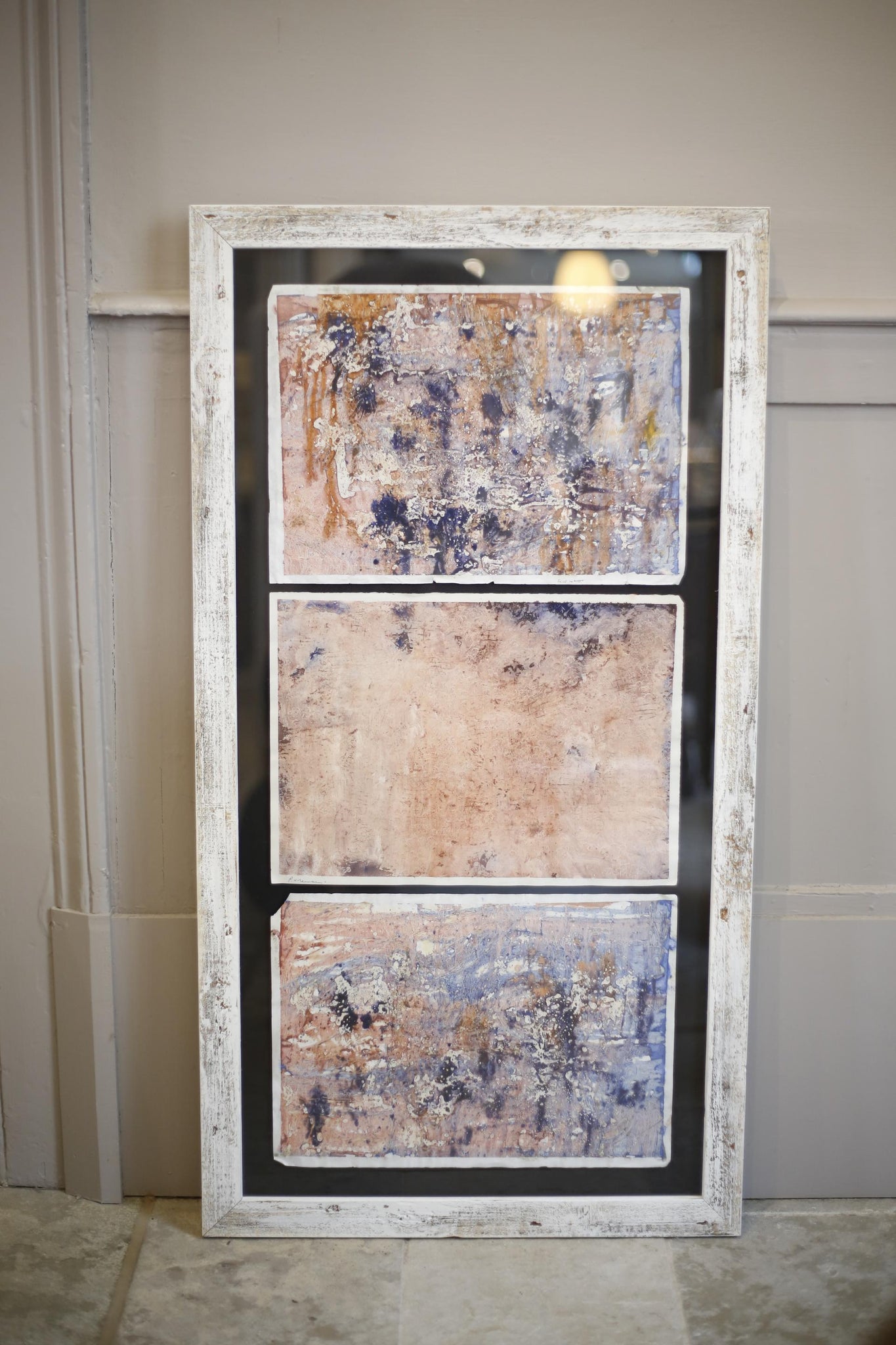 Mixed media abstract painting by Philip Wiseman - Trio