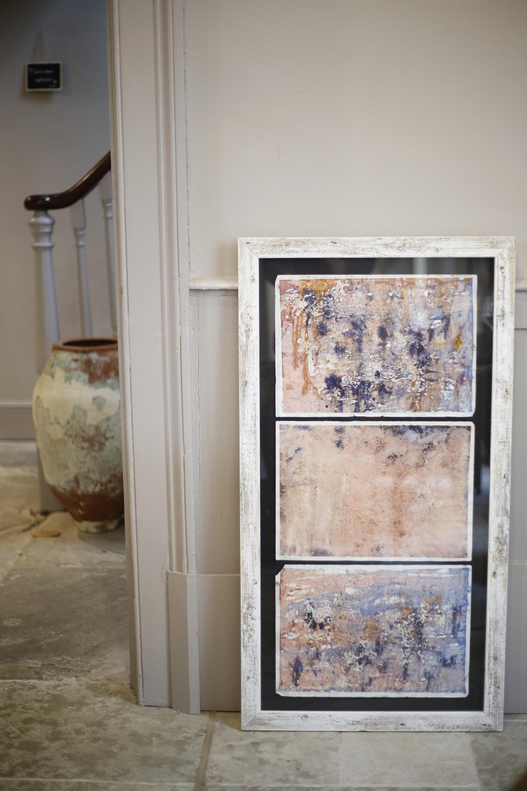 Mixed media abstract painting by Philip Wiseman - Trio - TallBoy Interiors