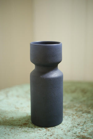 20th century matte blue studio pottery vase