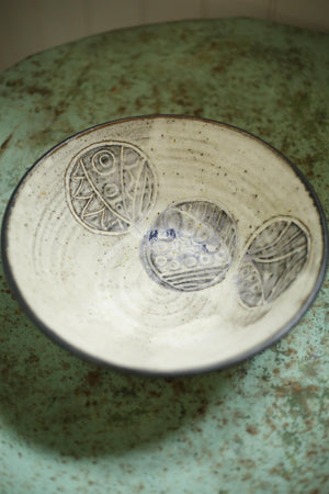 20th century large patterned bowl