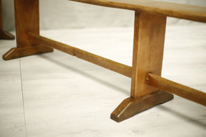 Pair of 2.5m 19th century country benches - TallBoy Interiors